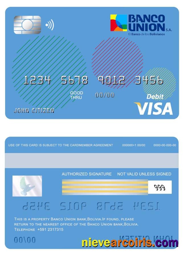 Bolivia Banco Union bank visa card